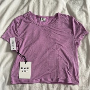 LILAC ARITZIA CROPPED TOP